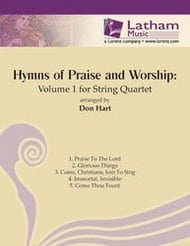 HYMNS OF PRAISE AND WORSHIP #1 STRING QUARTET PARTS ONLY cover Thumbnail